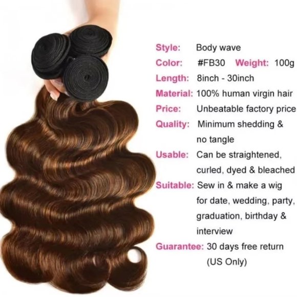 3 Human Hair Bundles - Picture 4 of 5